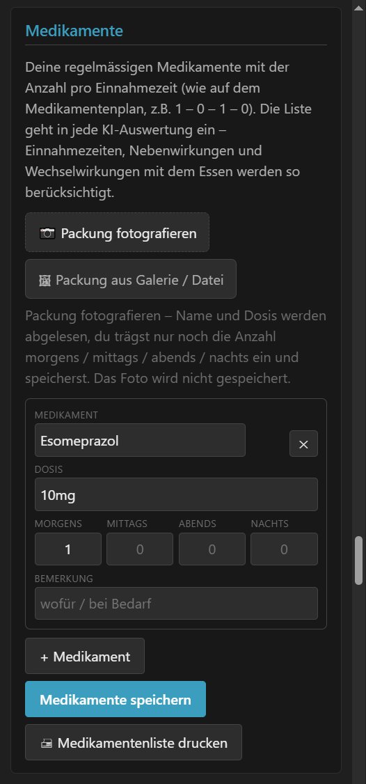 Medikamentenliste auf dem Handy: eine Karte pro Medikament