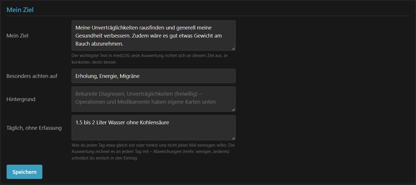 Konto: Mein Ziel